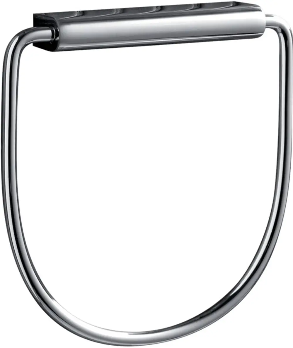 Handtuchring aus verchromtem Metall, stabil an der Wand montiert. Design von Ideal Standard, geeignet zur Aufhängung von Handtüchern in Badezimmern oder Küchen.
